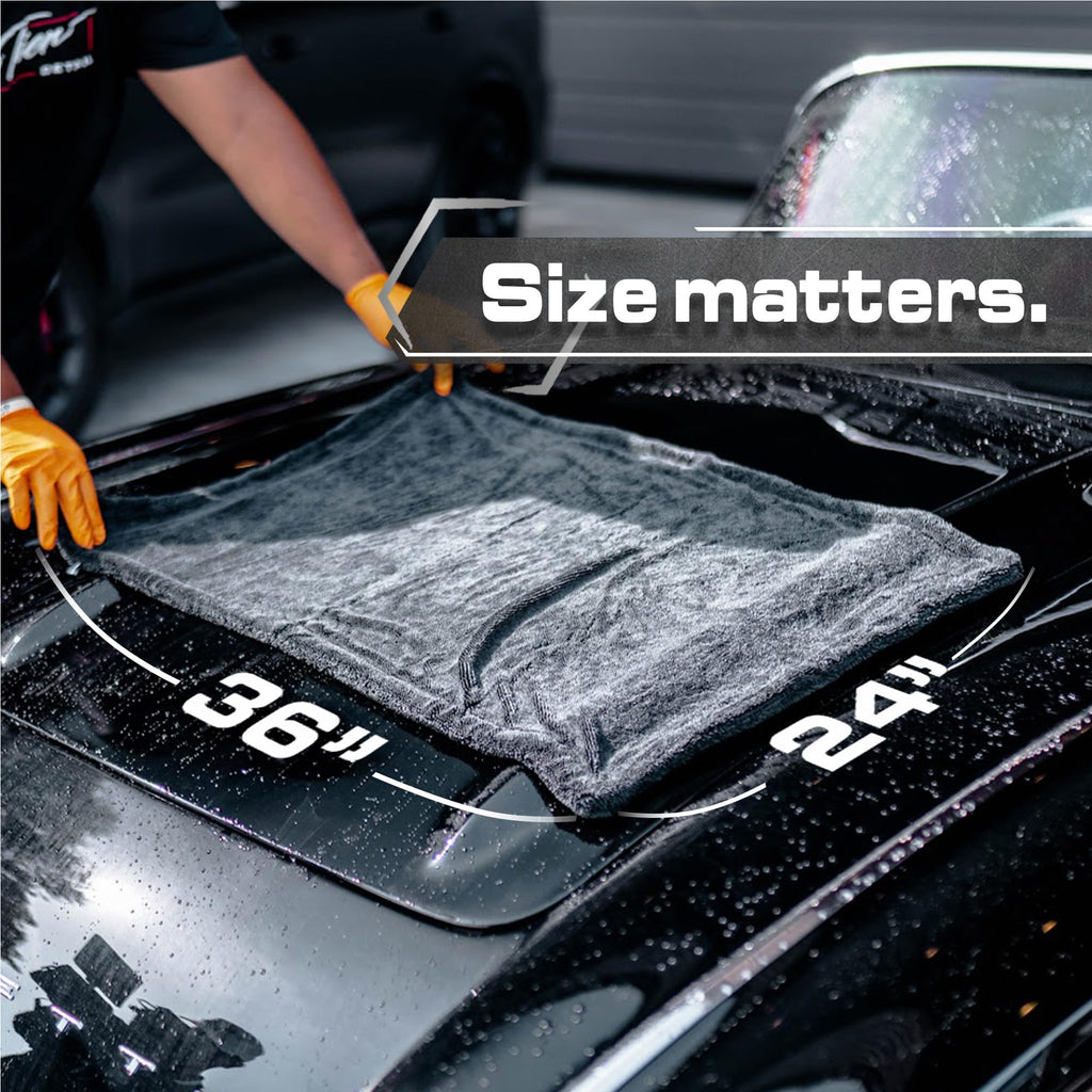 Thick Black Weave Drying Towel