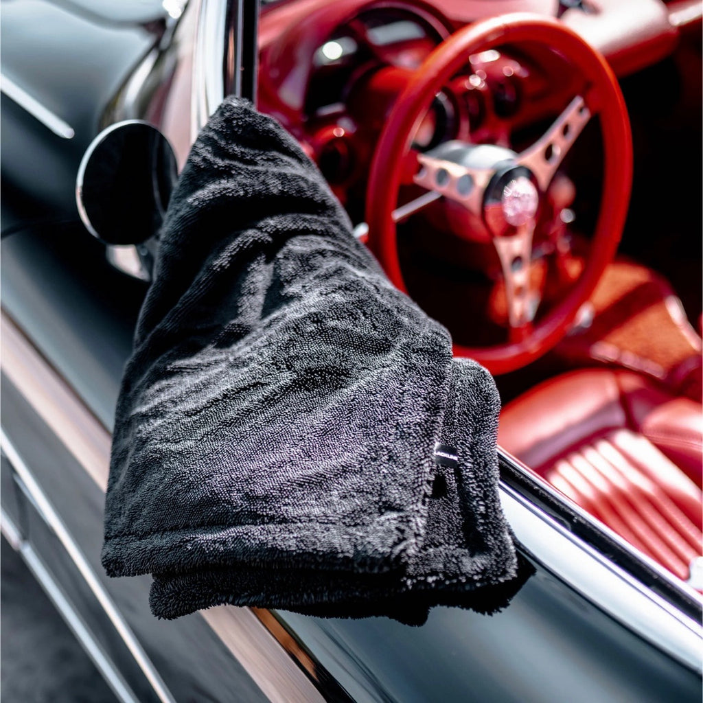 Thick Black Weave Drying Towel